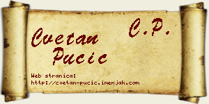 Cvetan Pučić vizit kartica